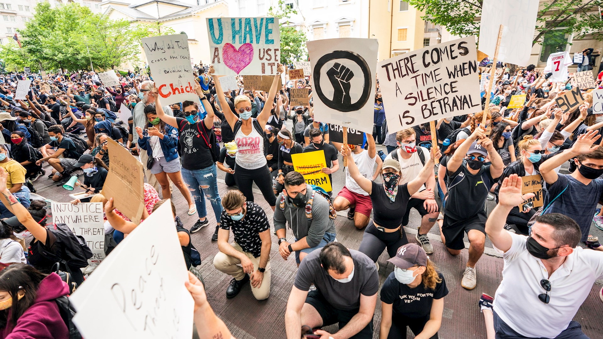 Protestas por George Floyd continúan en Washington DC, amurallan la Casa Blanca - protestas-washington-estados-unidos-george-floyd-2