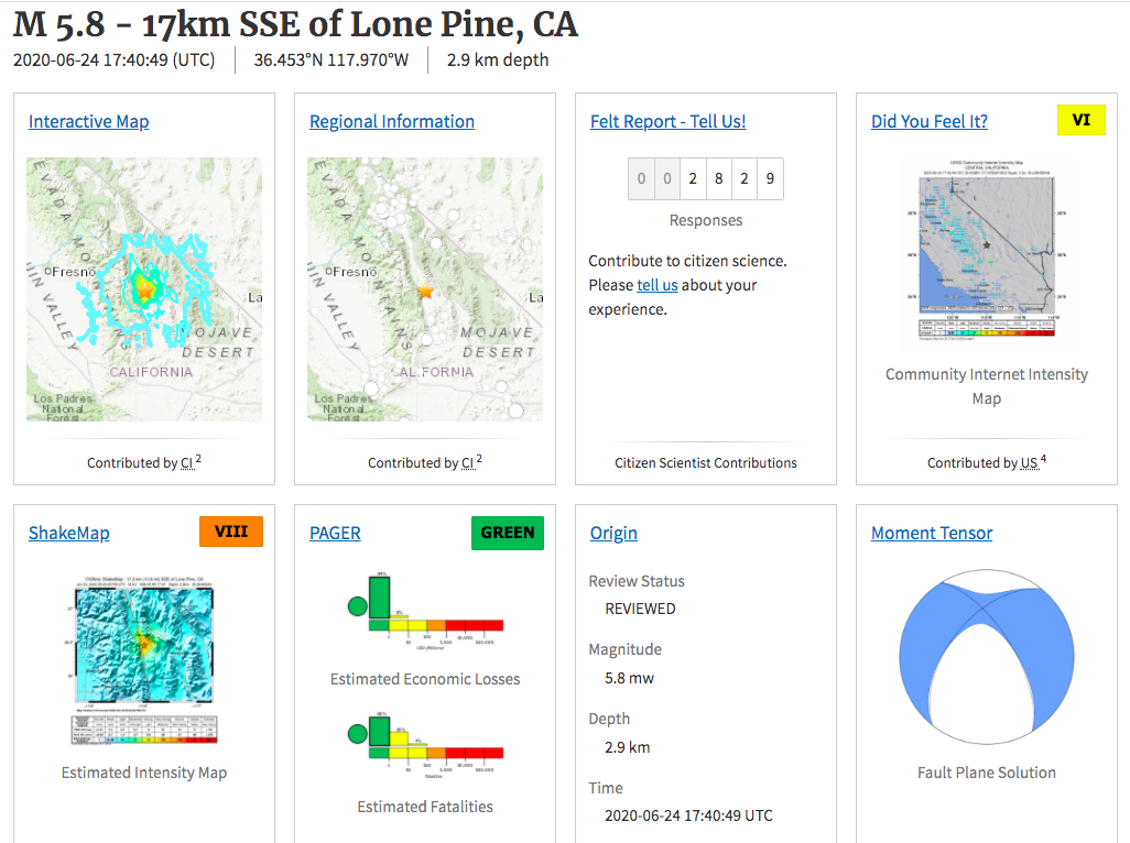 Sismo magnitud 5.8 sacude California - sismo-california