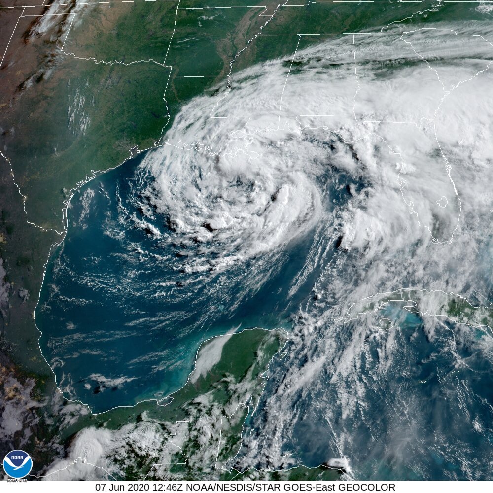 Fuertes vientos de Cristóbal impactan al sur de Estados Unidos - tormenta-tropical-cristobal-acercandose-a-estados-unidos