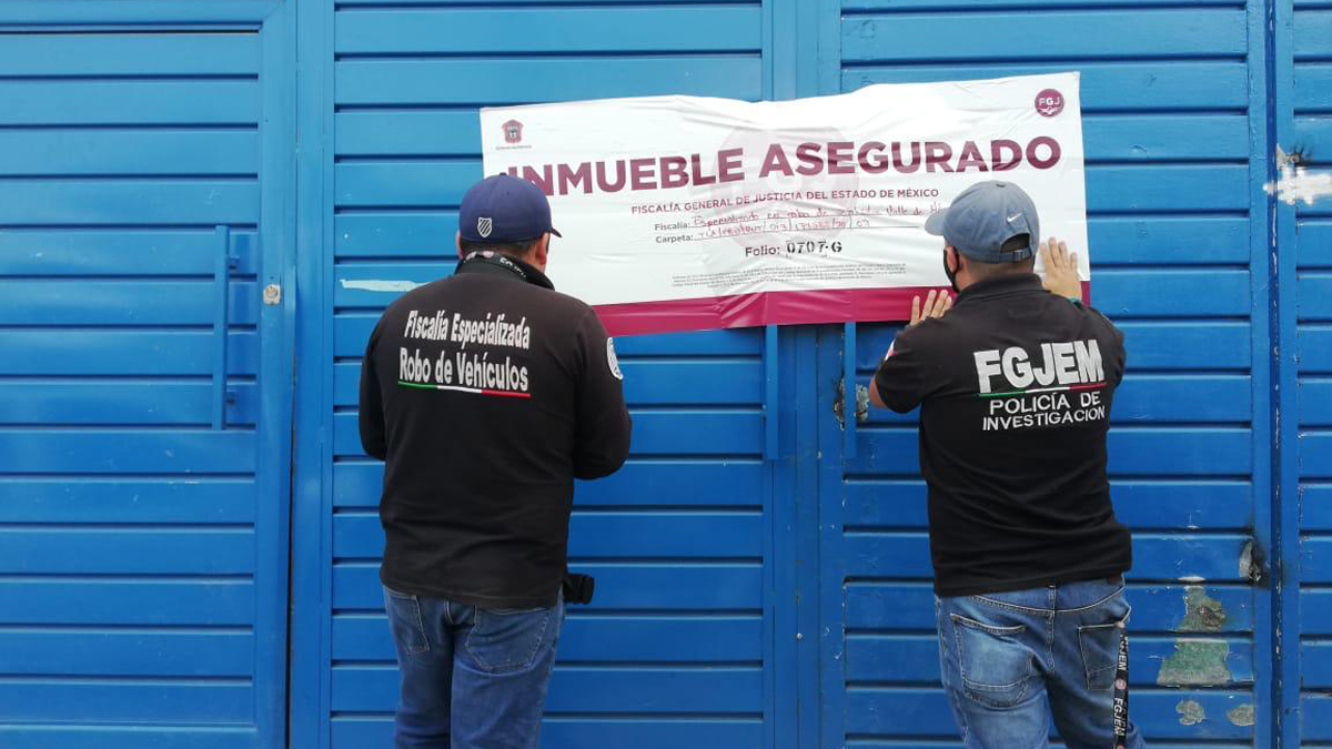 Aseguran en Cuautitlán Izcalli tonelada y media de refacciones y autos robados - aseguramiento-de-inmueble-en-cuautitlan-izcalli