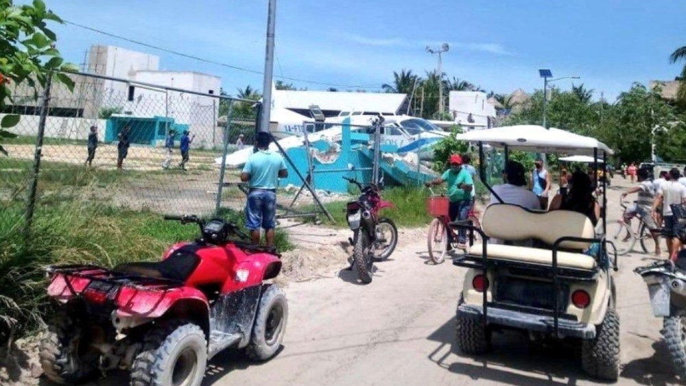 Se accidenta aeronave en Holbox, Quintana Roo