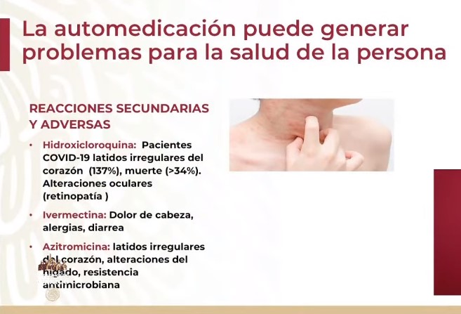 La automedicación por COVID-19 es un riesgo para la salud, alertan autoridades - co150720208