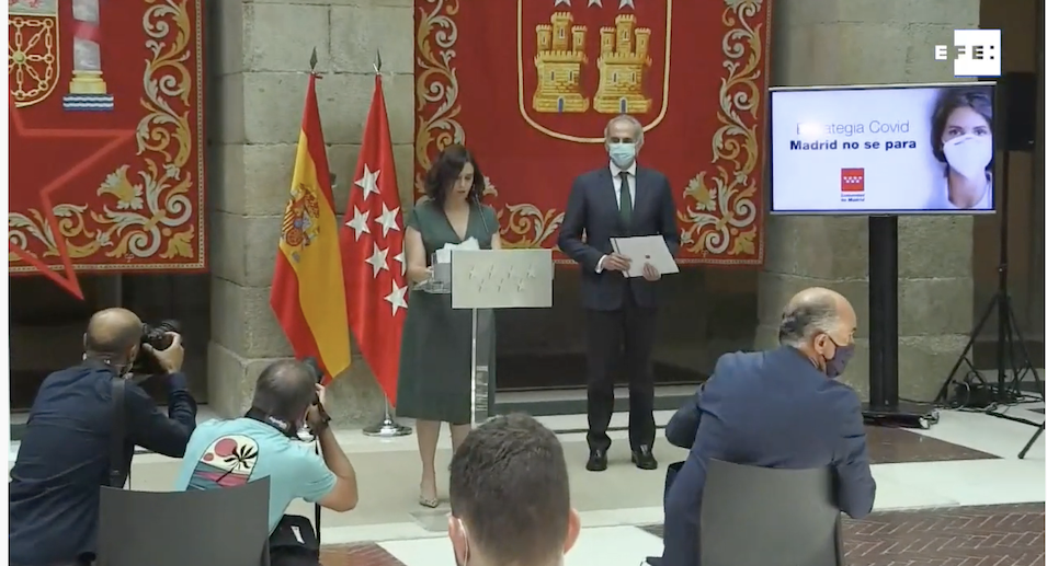 Cubrebocas obligatorio en Madrid