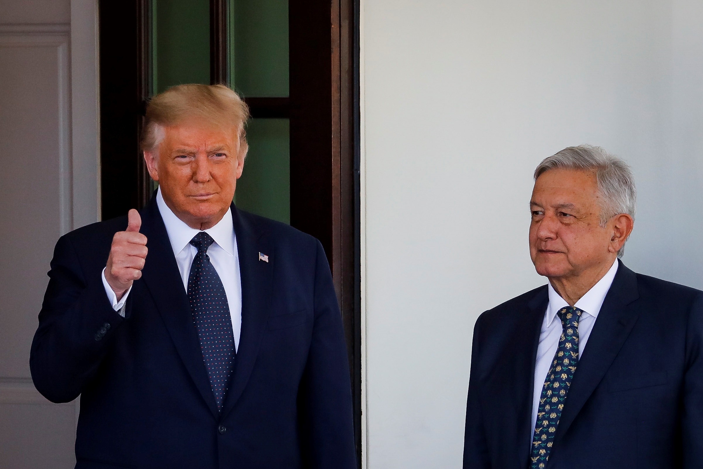 Fallaron los pronósticos; no nos peleamos, somos amigos: López Obrador a Trump - donald-trump-andres-manuel-lopez-obrador-casa-blanca