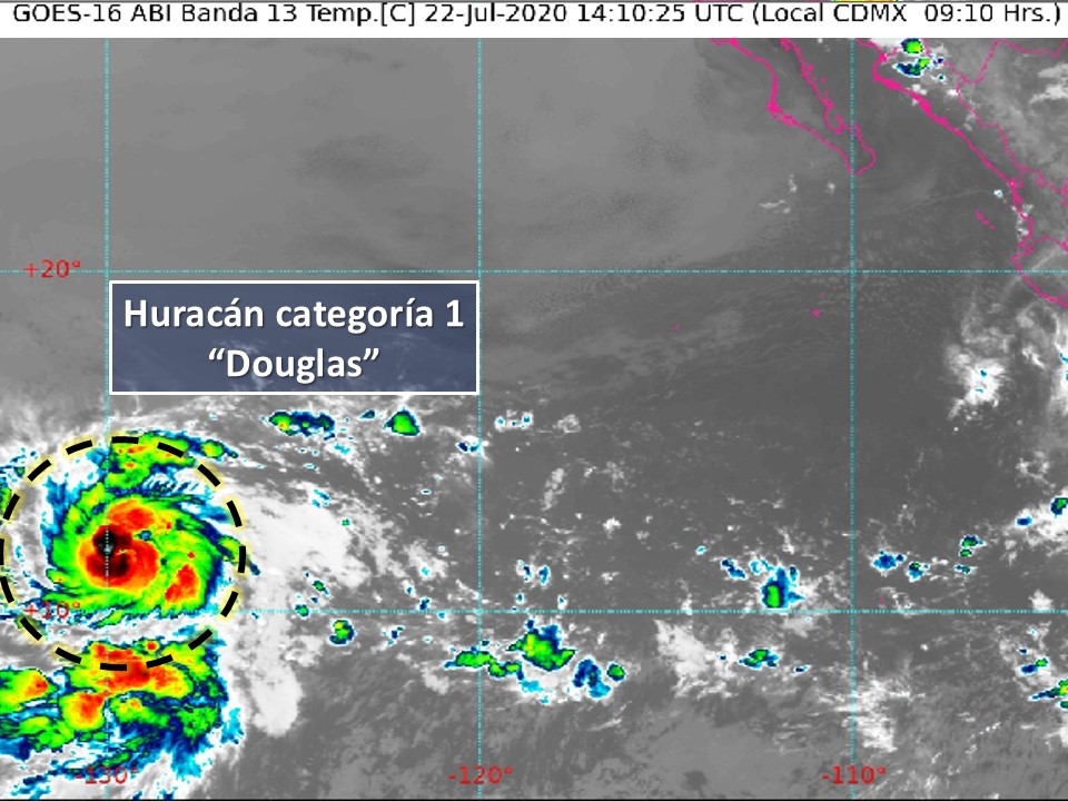 Douglas se convierte en el primer huracán de la temporada en el Pacífico - douglas-pacifico