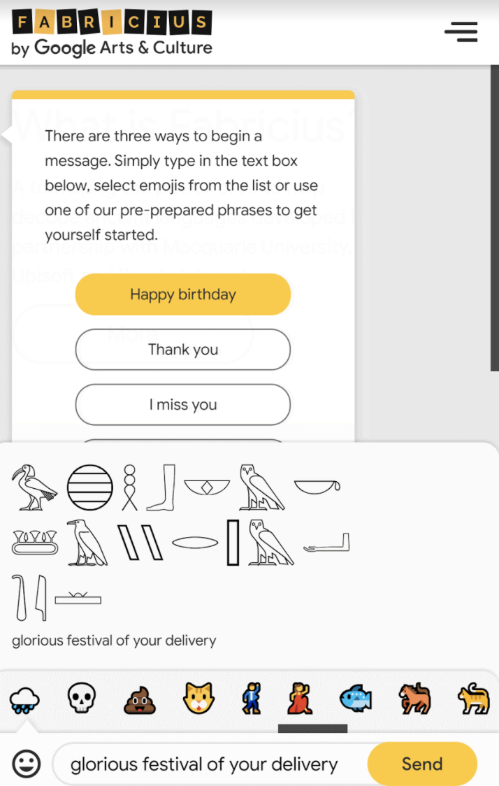 Google invita a decodificar jeroglíficos a través de 'Fabricius' - fabricius