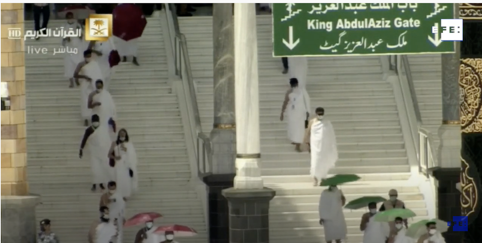 Comienza la peregrinación a La Meca menos concurrida por límites de COVID-19