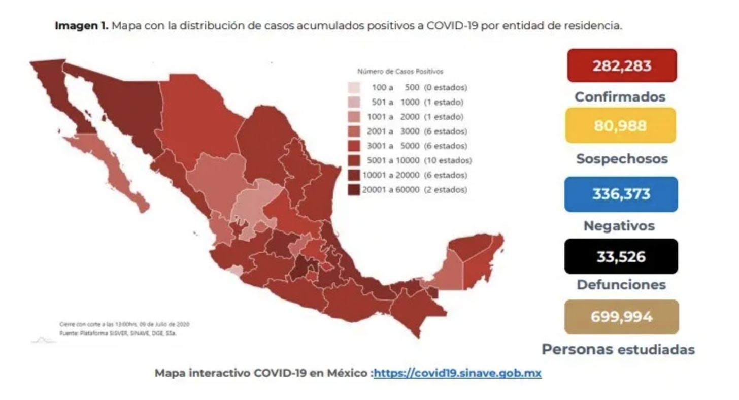 Muchos se frustraron al no ver en México la sobresaturación hospitalaria que vivió Europa, afirma López-Gatell - mapa-casos-covid-19