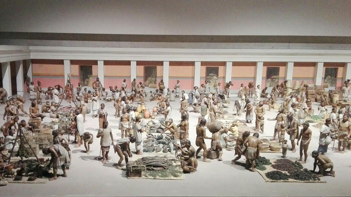 El comercio entre los mexicas - maqueta