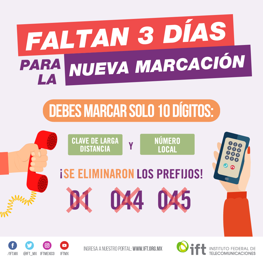 Este lunes entra en vigor marcación a 10 dígitos en México - marcacion-a-10-digitos
