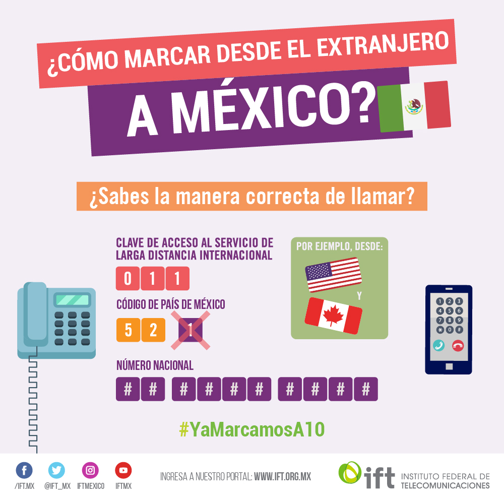 Este lunes entra en vigor marcación a 10 dígitos en México - marcacion-internacional