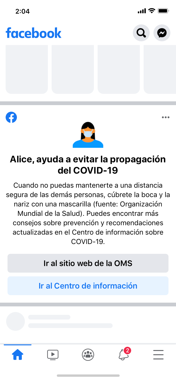 Facebook lanzará recordatorios para usar mascarillas en México - mexico-fb
