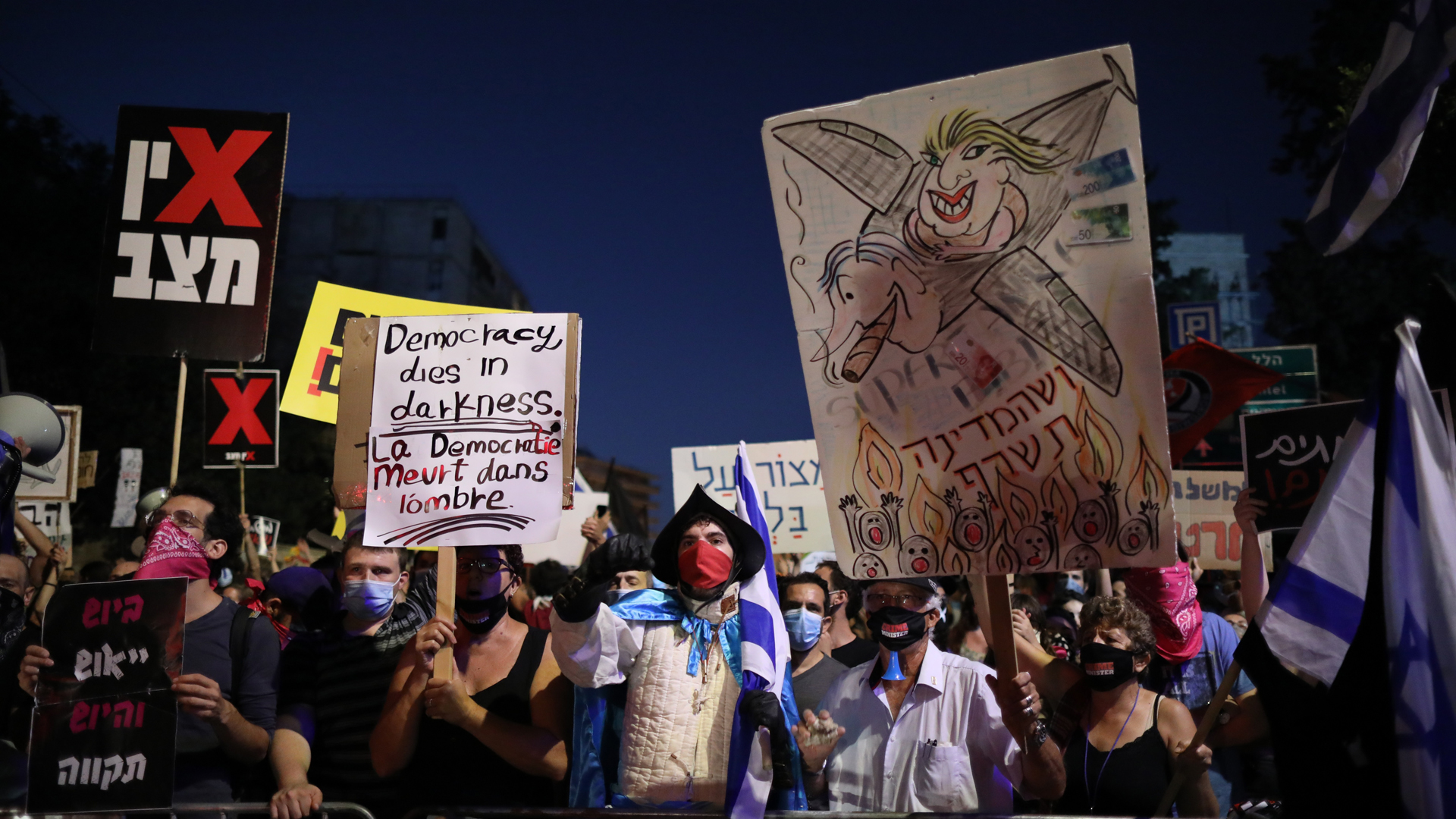 Avanza juicio contra Netanyahu en medio de crecientes protestas - protesta-en-jerusalen-contra-gestion-de-netanyahu-ante-el-covid-19