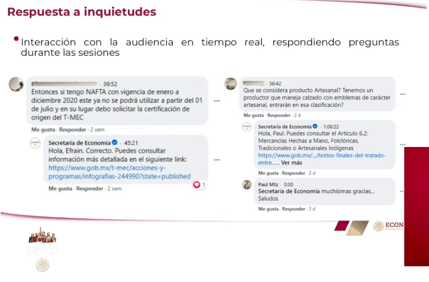 Secretaría de Economía ofrece asesorías sobre el T-MEC - reguntas-plan-de-difusion