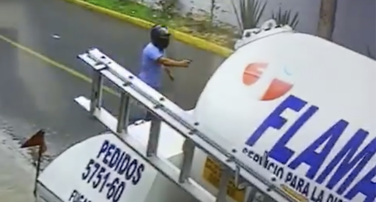 #Video Asaltan a punta de pistola a repartidores de gas en la GAM