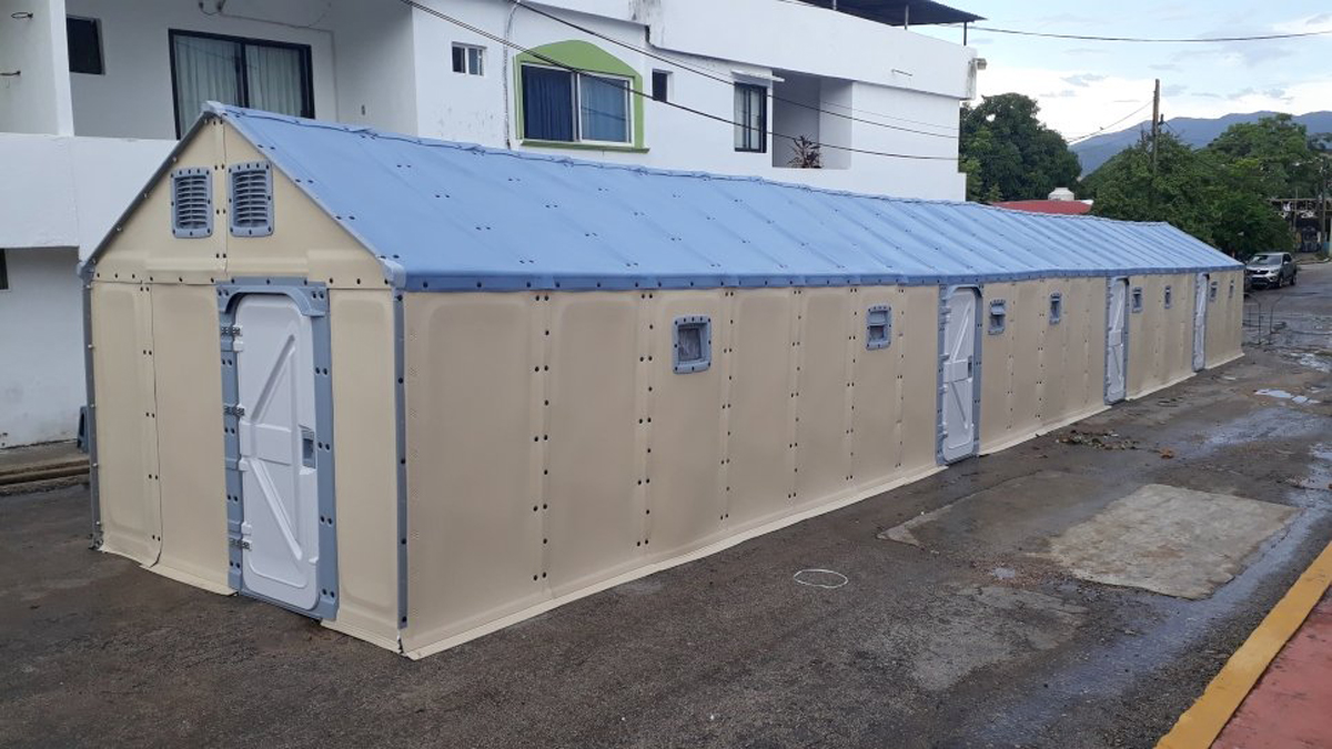 Acnur instala 48 viviendas para refugiados en México - unidades-instaladas-en-la-clinica-covid-de-palenque