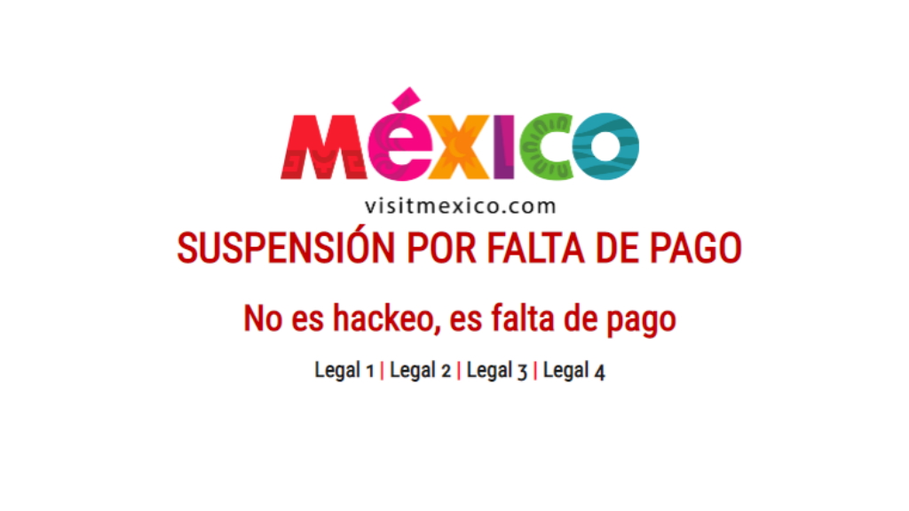 Página web de Visit México continúa inactiva; habilitan otro sitio