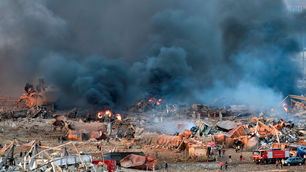 Cientos de personas marchan en Beirut en segundo aniversario de la explosión - beirut-explosion-libano-1