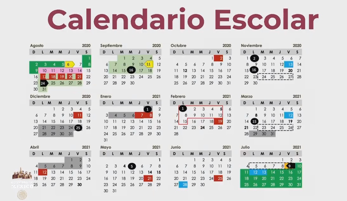 Próximo ciclo escolar solo tendrá 190 días de clase - calendario-escolar-2020-2021