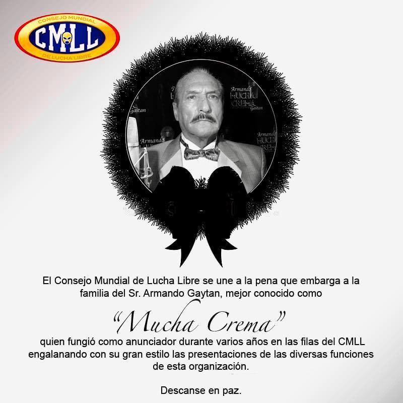 Murió Armando Gaytán, reconocido anunciador de lucha libre - cmll-armando-gaytan