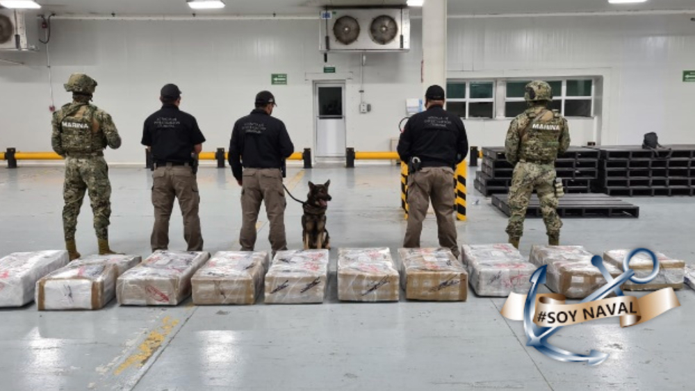 Decomisan 678.4 kilos de cocaína en el puerto de Manzanillo, Colima