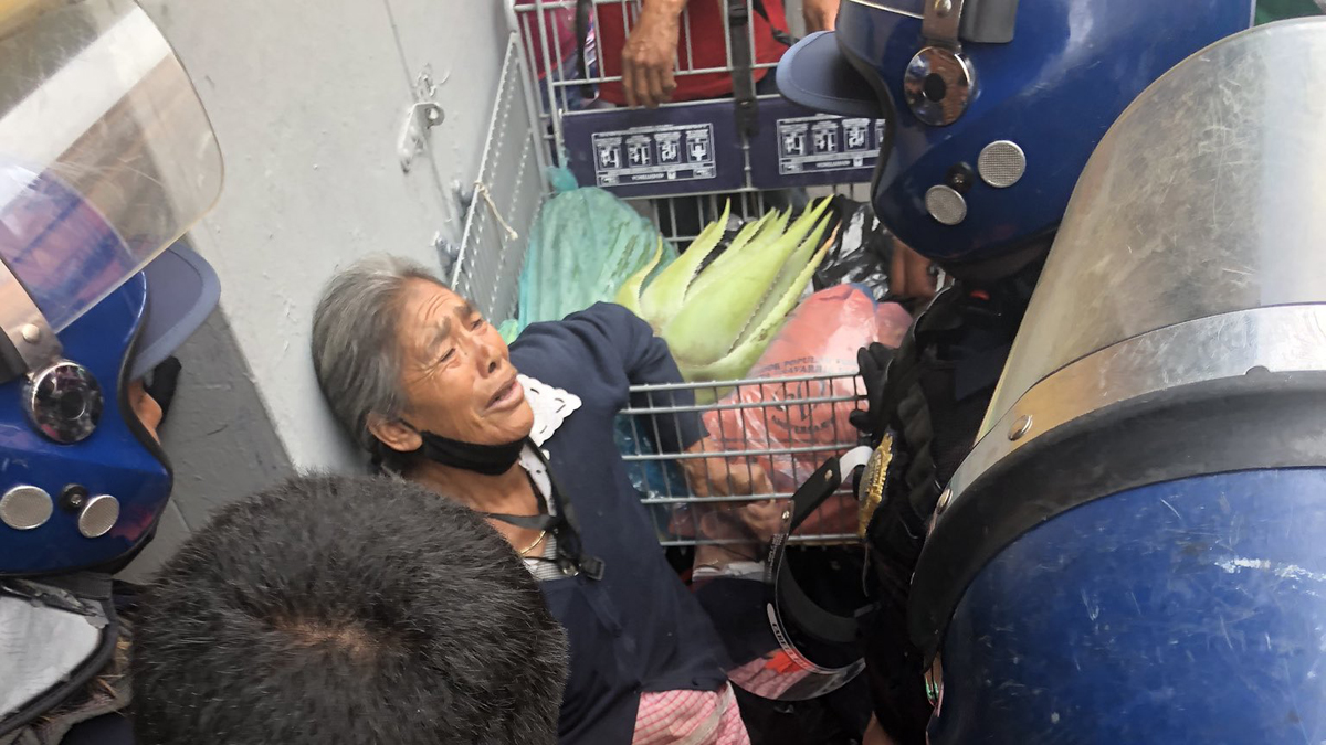 Retiran por la fuerza a vendedora de hierbas en Centro Histórico capitalino Retiran por la fuerza a vendedora de hierbas en Centro Histórico capitalino