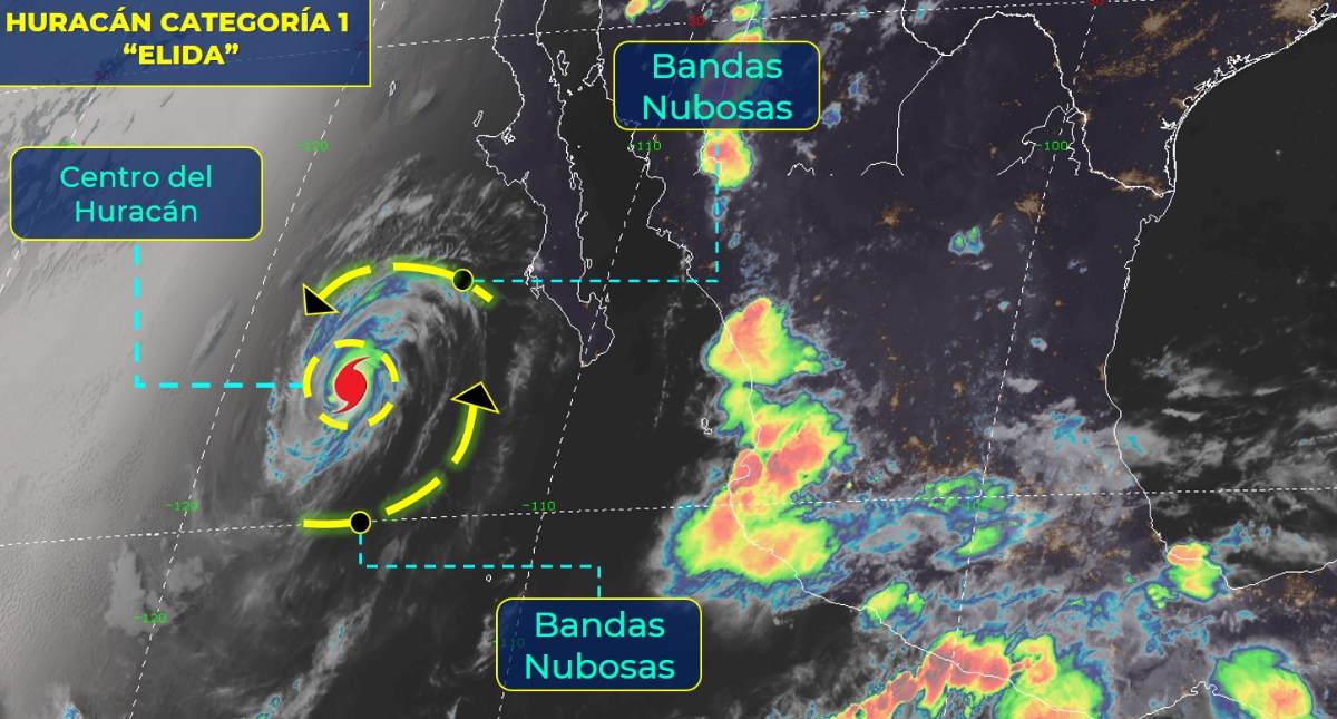 ‘Elida’ provocará lluvias aisladas en Baja California Sur, se aleja de costas mexicanas