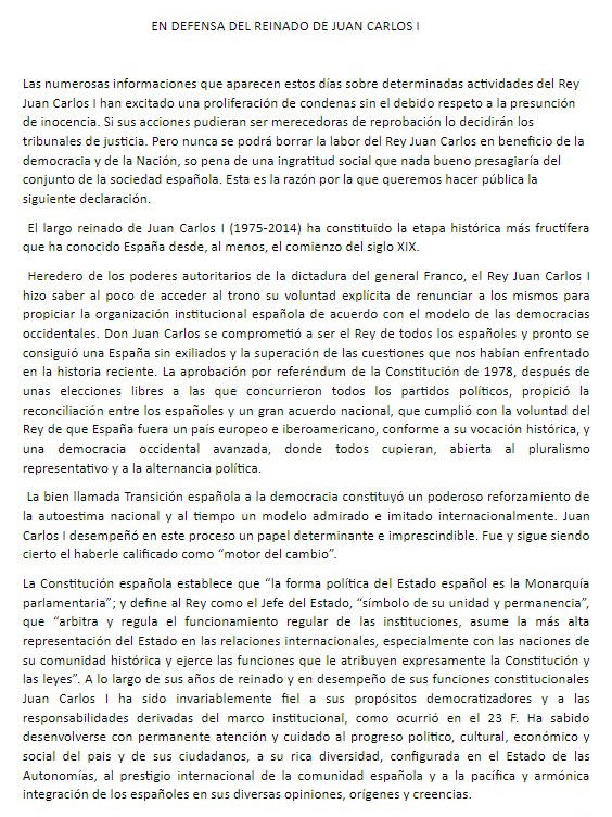 Defienden políticos de España el reinado de Juan Carlos I - en-defensa-del-reinado-de-juan-carlos-i