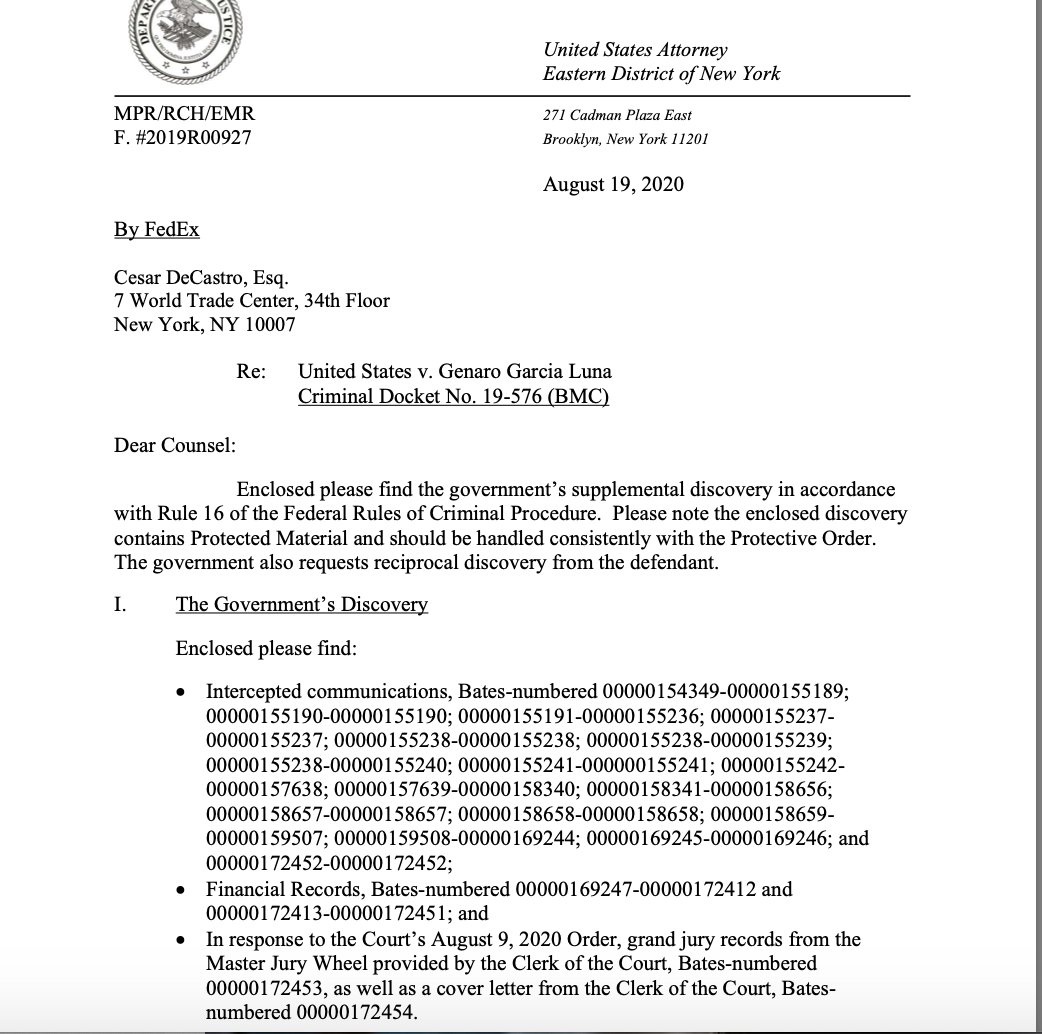 Fiscalía de EE.UU. tiene 17 audios contra Genaro García Luna - entrega-de-material-a-defensa-de-garcia-luna-relacionada-al-caso-que-persigue-en-su-contra-fiscalia-de-ny