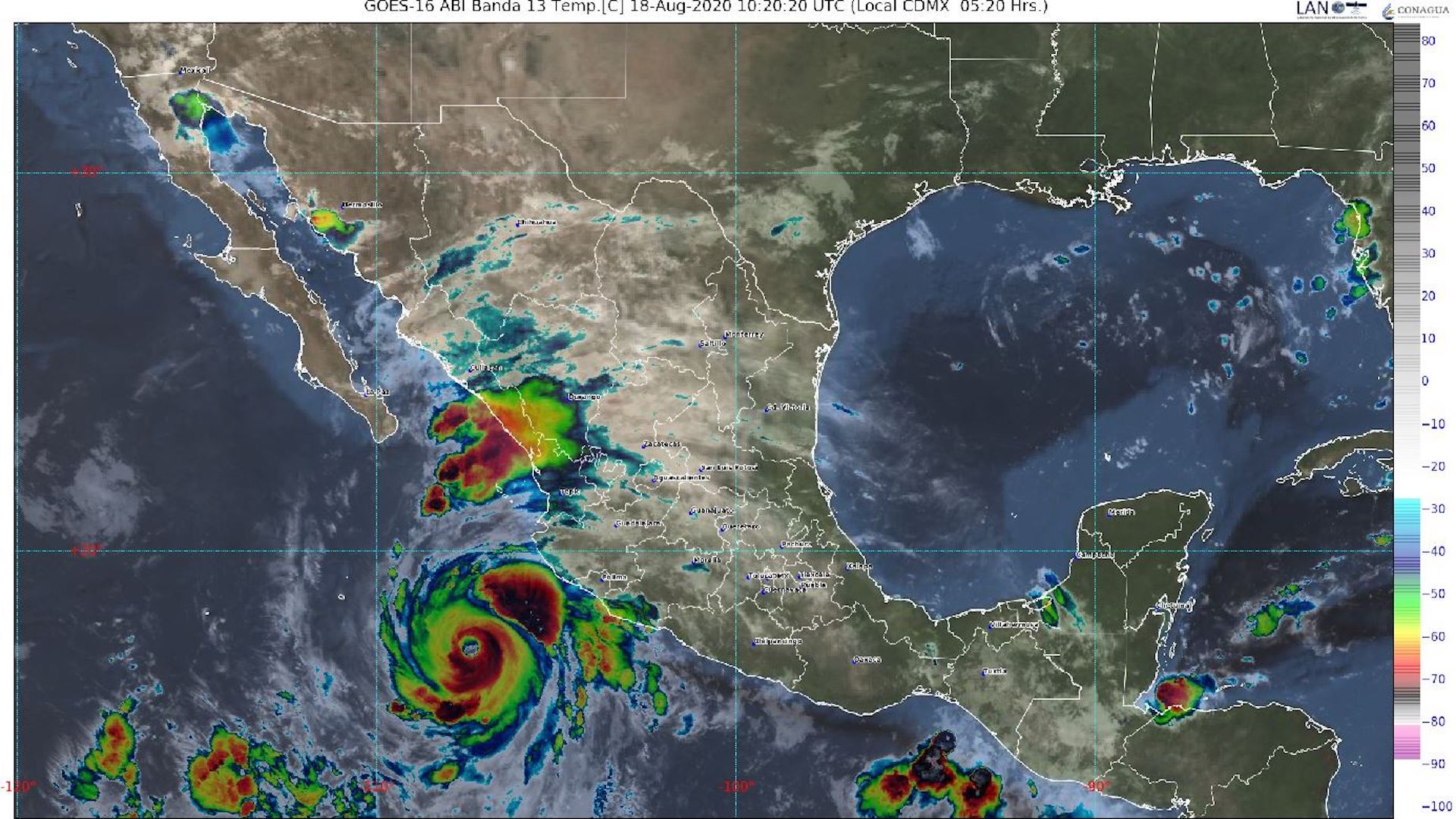 Genevieve se intensifica a huracán Categoría 4; seis entidades permanecen en alerta por fuerte oleaje - genevieve-paso-por-mexico
