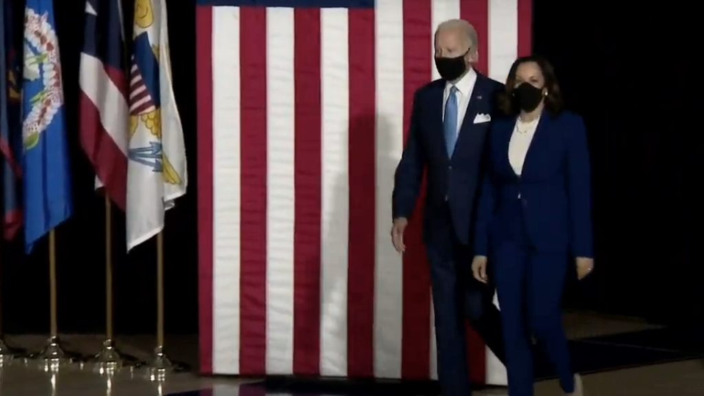 Joe Biden y Kamala Harris celebran su primer evento de campaña conjunto