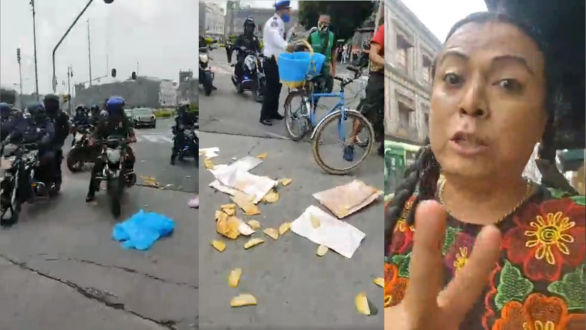 #Video Intentan decomisar en CDMX bicicleta a ‘Lady Tacos de Canasta’