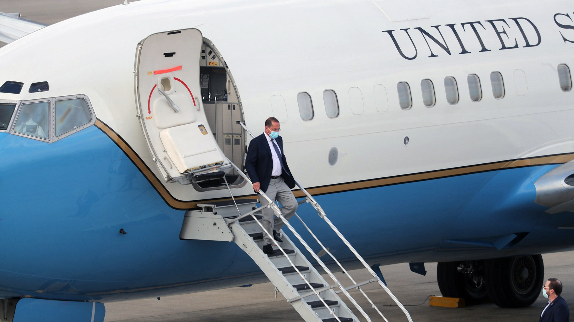 Visita de funcionario a Taiwán tensa la relación de EE.UU. con China - llegada-del-secretario-estadounidense-de-salud-alex-azar-a-taiwan