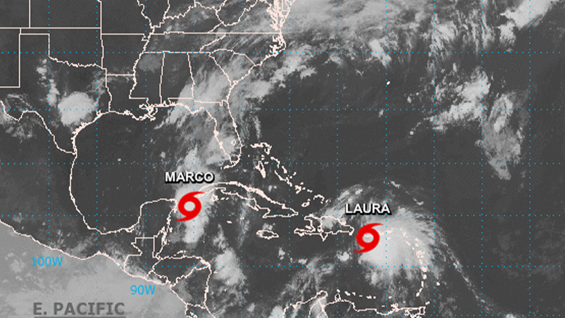 Tormentas tropicales “Marco” y “Laura” avanzan por el Caribe; chocarían en Estados Unidos