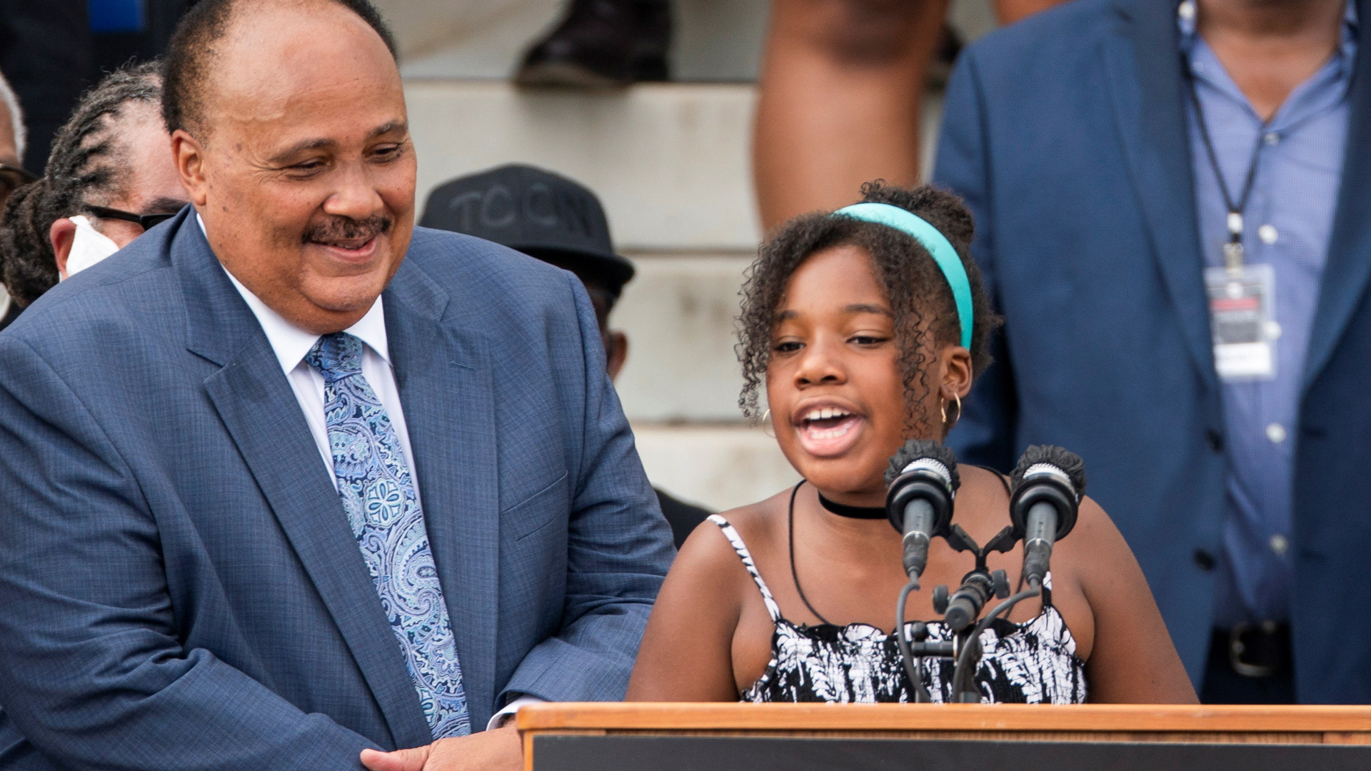 Claman justicia ante el racismo en aniversario de Marcha sobre Washington de Luther King - nieta-de-12-anos-de-luther-king-jr-yolanda-renee-king