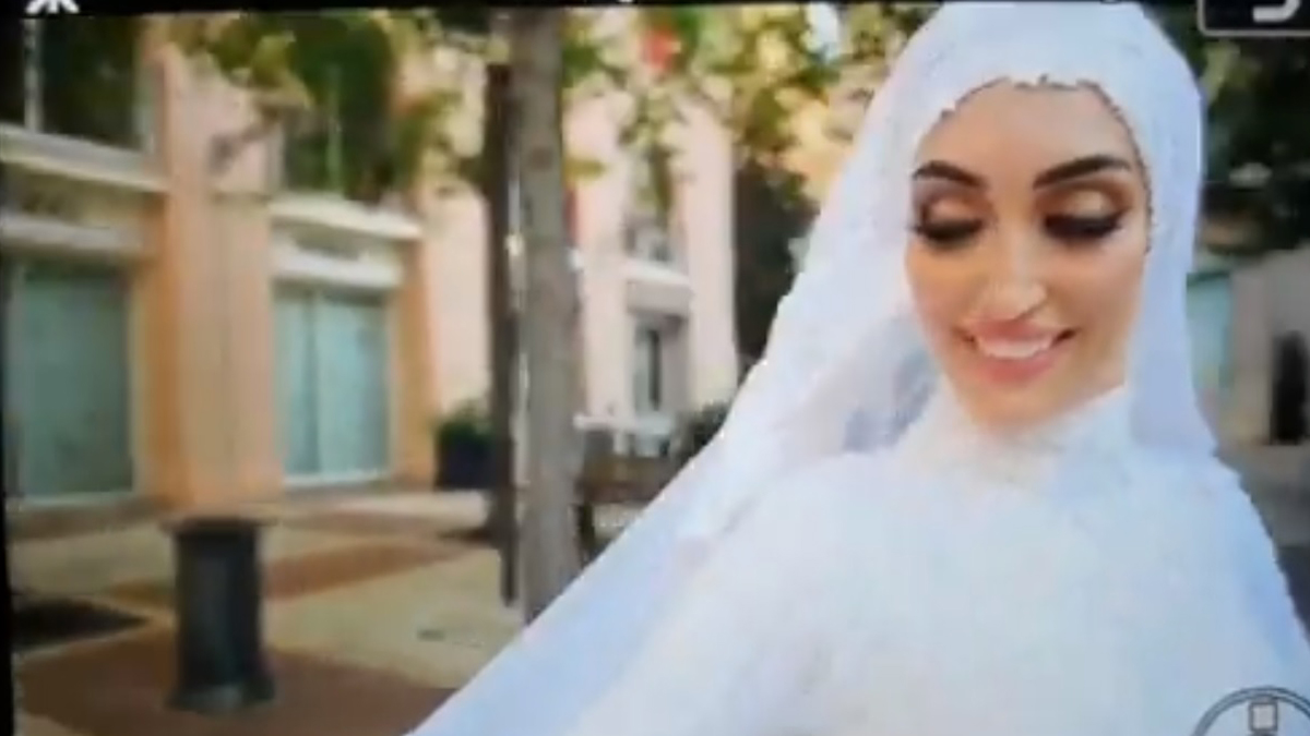 #Video Explosión en Beirut sorprende a novia durante sesión de fotos
