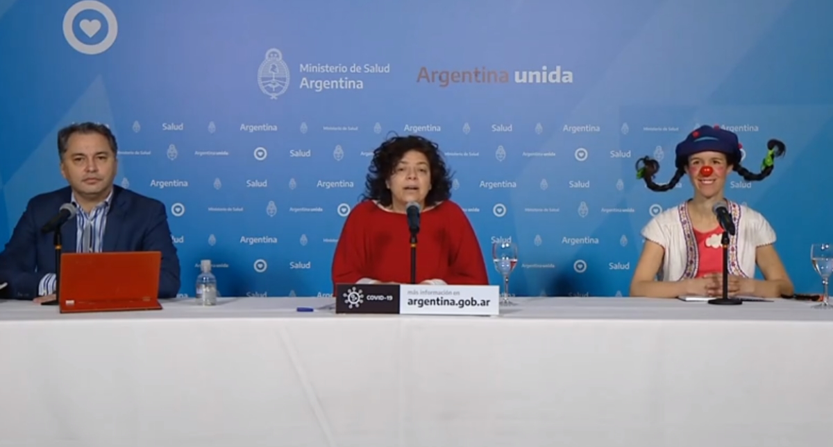 #Viral Payasa aparece en informe sobre COVID-19 en Argentina