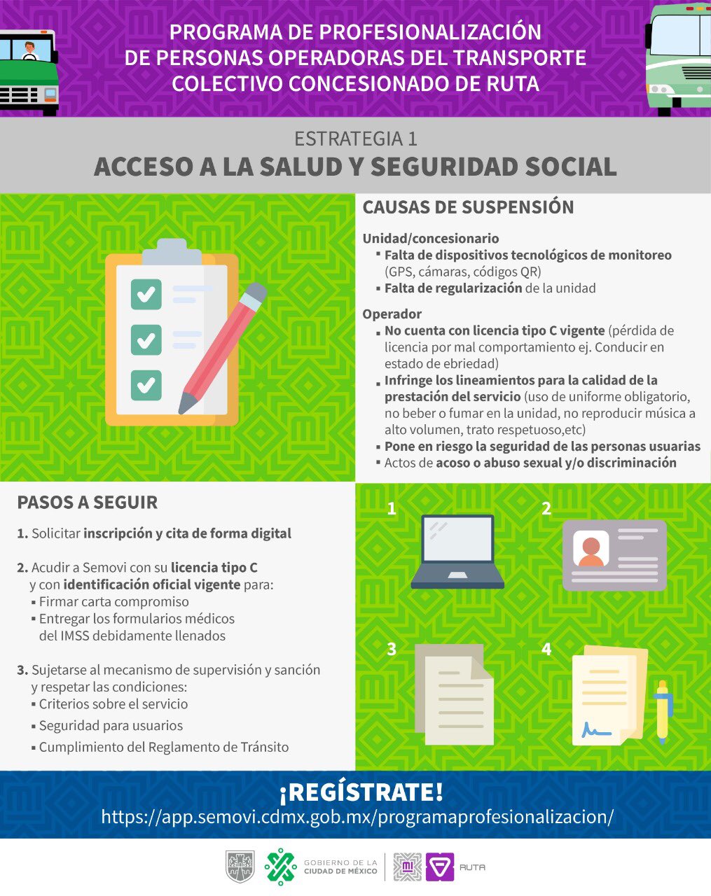 Darán acceso a salud y seguridad social a operadores de transporte público en Ciudad de México - programa-de-profesionalizacion-de-personas-operadoras-del-transporte-colectivo-concesionado