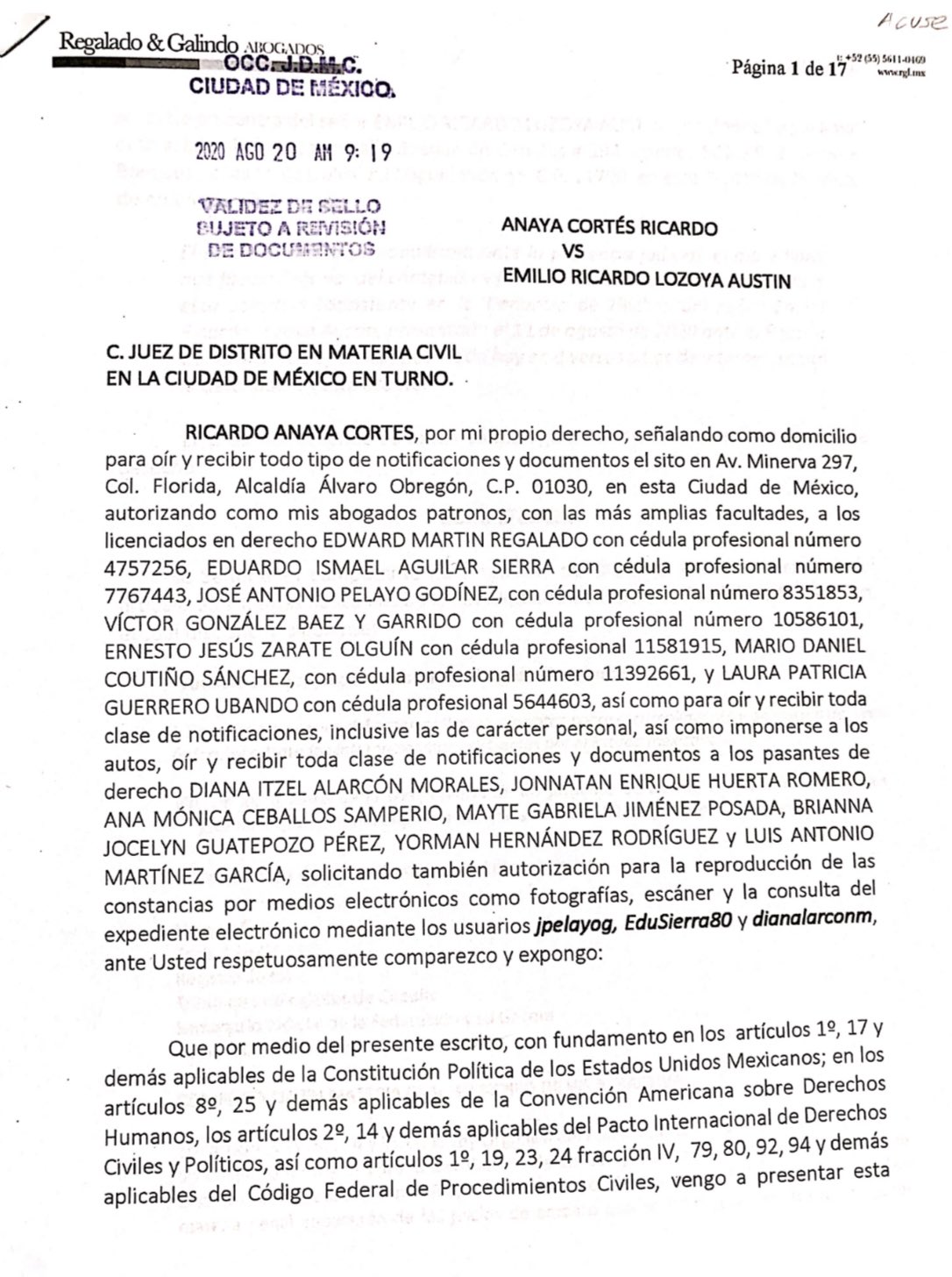 "La verdad está de mi lado", afirma Ricardo Anaya al interponer denuncia por daño moral contra Emilio Lozoya - ricardo-anaya