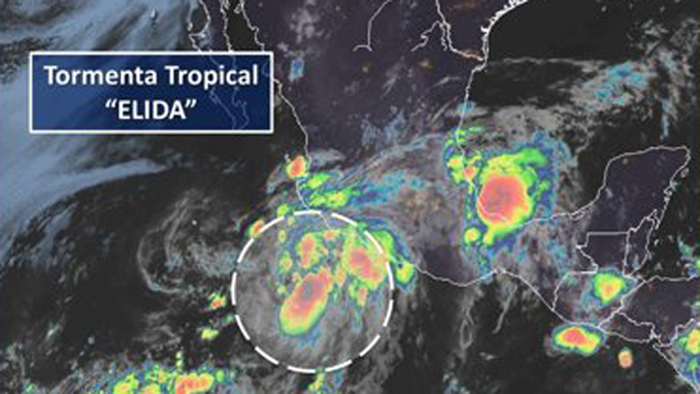Tormenta tropical ‘Elida’ ocasionará fuertes lluvias en Guerrero y Jalisco
