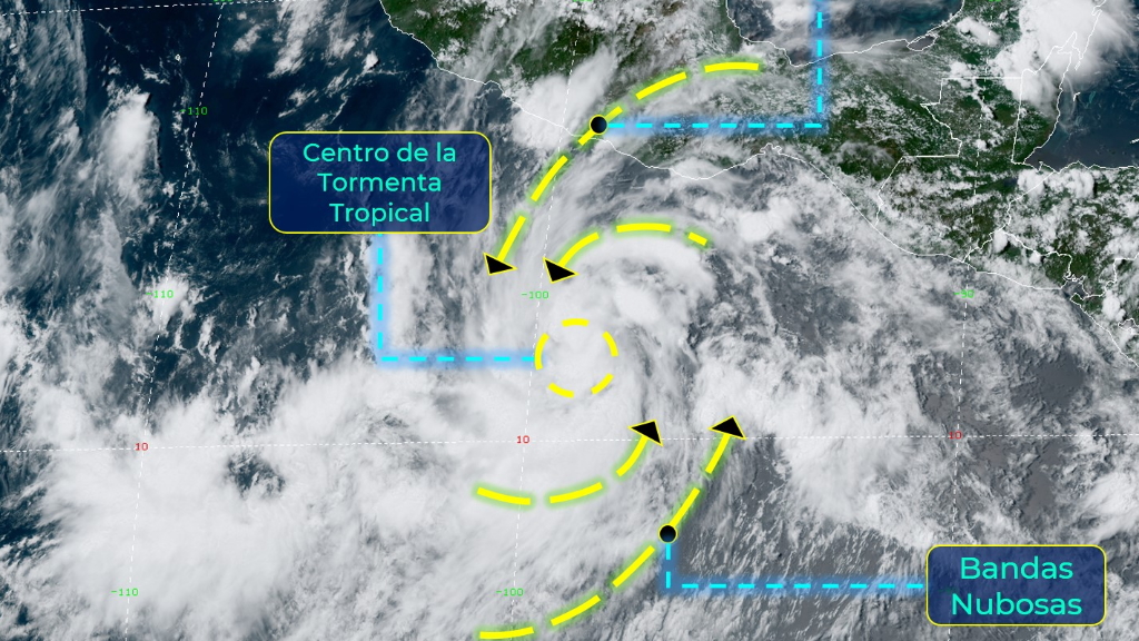 Se forma la tormenta tropical ‘Genevieve’, provocará lluvias en cuatro estados
