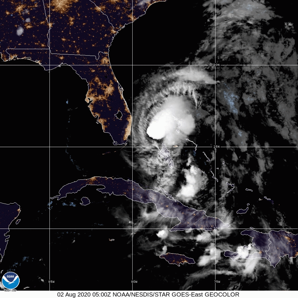 Isaías se debilita antes de impactar la costa este de Florida - tormenta-tropical-isaias