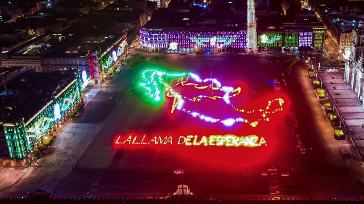 #Video Así luce la explanada del Zócalo de la CDMX por fiestas patrias