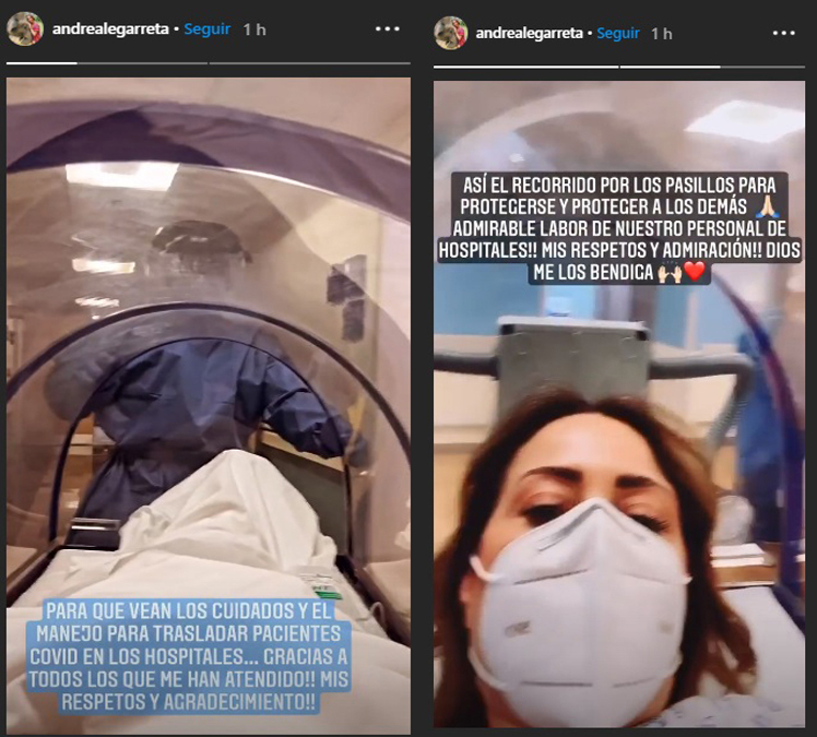 #Video Hospitalizan a Andrea Legarreta por COVID-19; desarrolló neumonía - andrea-legarreta-dentro-de-hospital-al-padecer-neumonia