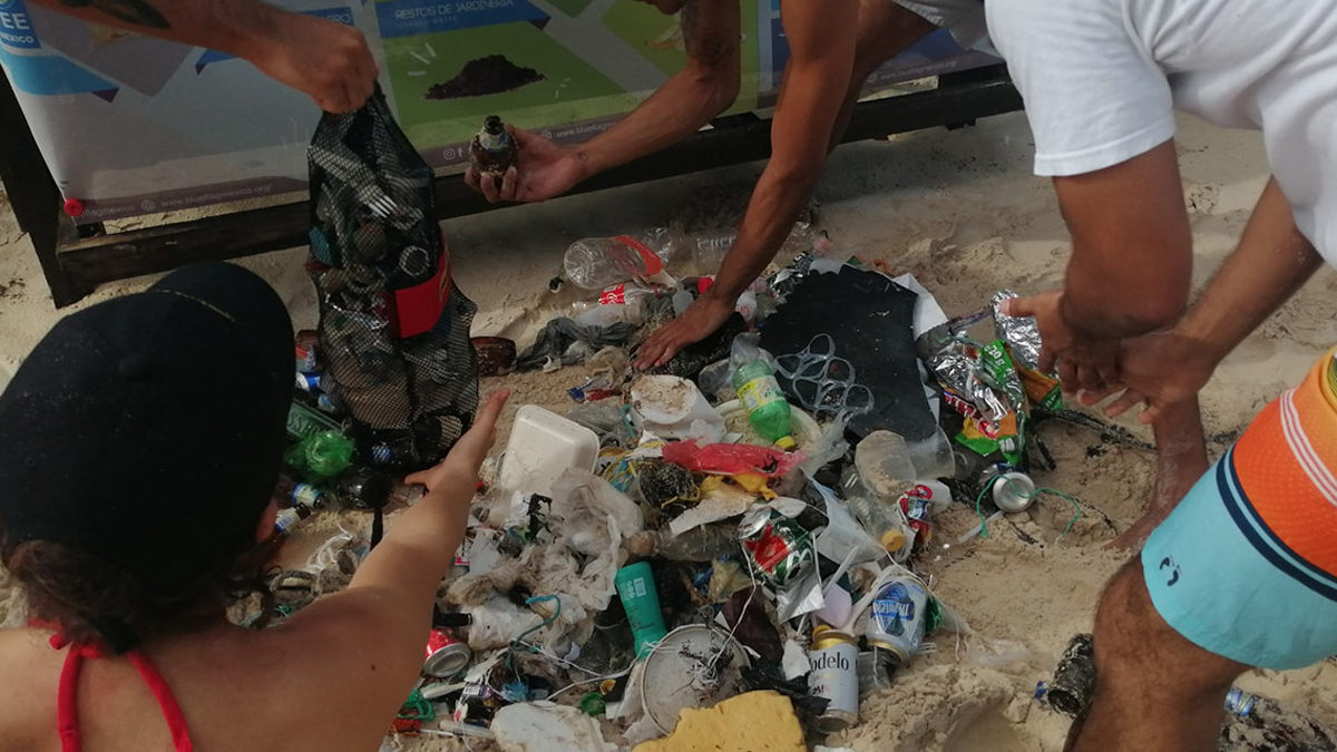 Cubrebocas desechables tardan hasta 450 años en degradarse, advierte agencia marítima - basura-recolectada-en-playas-de-qr