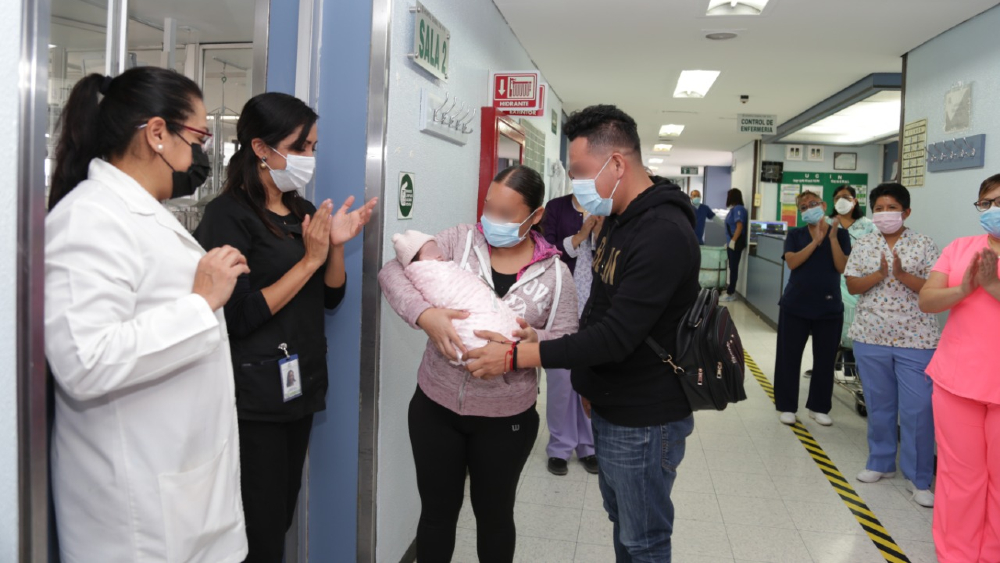 IMSS da de alta a bebé prematura con cardiopatía congénita y COVID-19