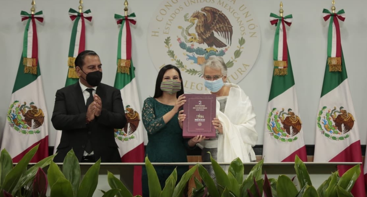 Entrega Sánchez Cordero al Congreso el Segundo Informe de Gobierno