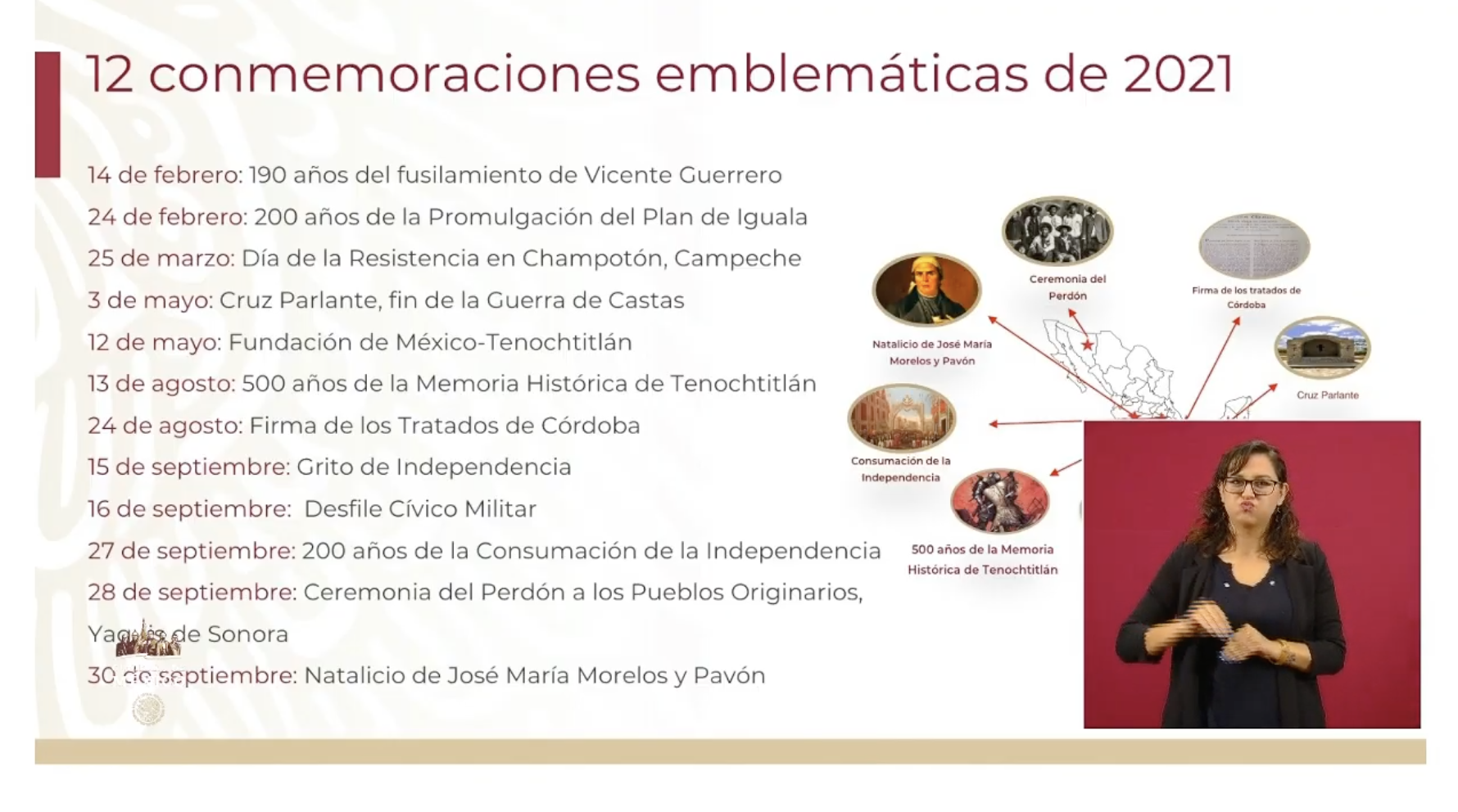 AMLO anuncia plan para conmemorar 500 años de la Conquista y 200 años de la consumación de la Independencia - conemoraciones-emblematicas-2021