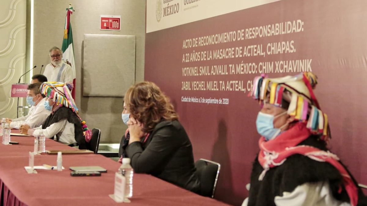 A casi 23 años, reconoce Gobierno de México responsabilidad en masacre de Acteal A casi 23 años, reconoce Gobierno de México responsabilidad en masacre de Acteal