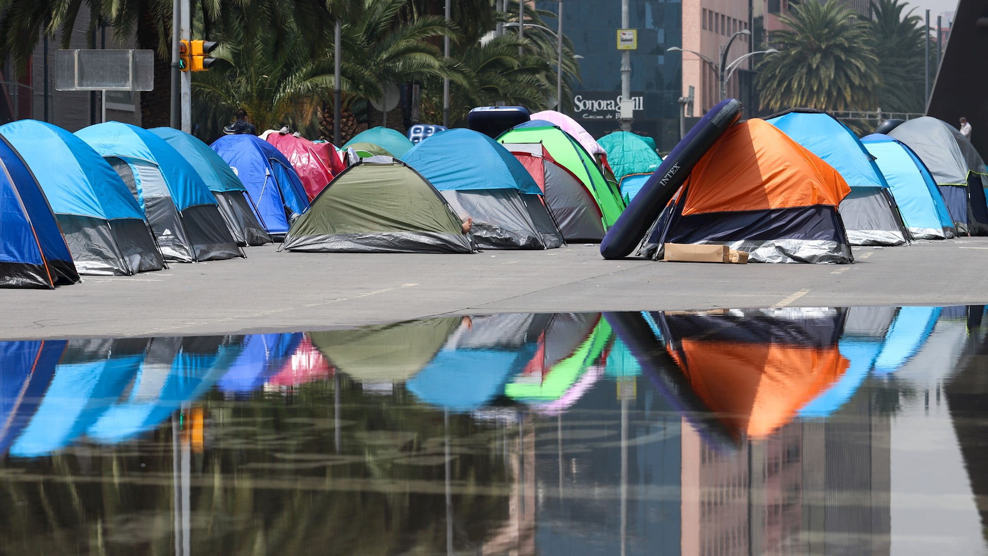 Equilibrio visual - frenaaa-ciudad-de-mexico-protesta-campana-planton